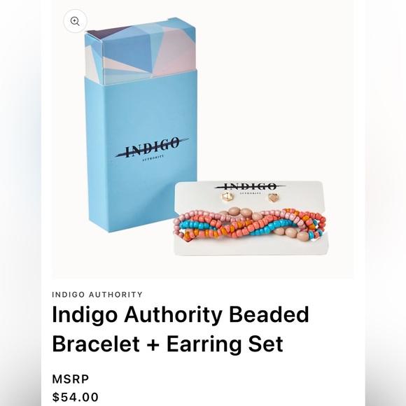 Indigo Authority Monarch Pastel Beaded
Bracelet + Earring Set - Picture 6 of 6